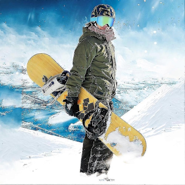 Cylindriske dobbeltlags skibriller, komfortable vindafvisende snebriller, velegnet til skiløb og snescooter - WELLNGS Black Pink lens