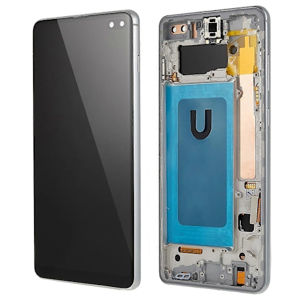 til Samsung Galaxy S10 Plus G975 LCD Skærm og Digitizer Samling + Ramme Udskiftningsdel - WELLNGS Style C