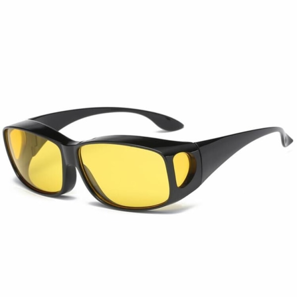 2-pack polariserade nattglasögon (nattseende lins) antireflekterande UV 400 skydd för män och kvinnor Wrap polariserade glasögon för kör-WELLNGS