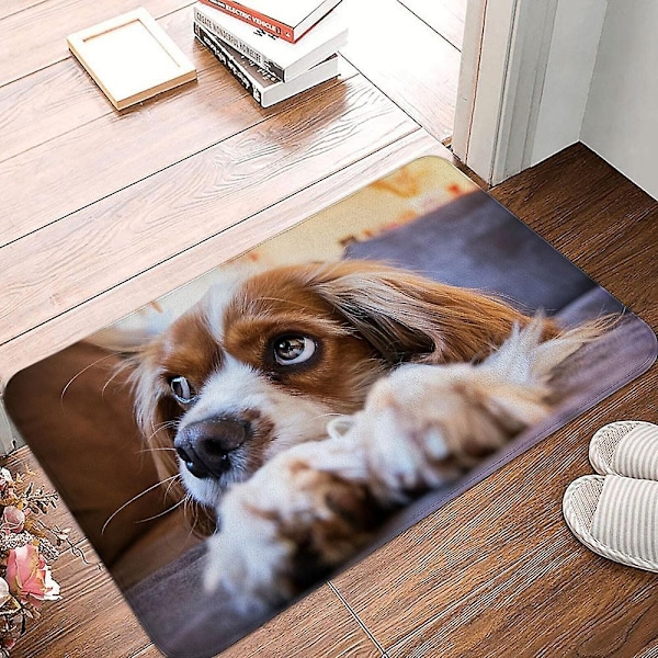 Sød Mops Husky Hundemønster Anti-Slip Suede Tæppe Soveværelse Stue Blød Gulvmåtte Indendørs Område Tæppe Hjemmeindretning-WELLNGS 7 60x90cm 24x36inch