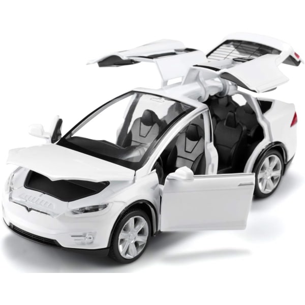 Diecast Car 1:32 Pull Back Vehicles Alloy Model Cars Toy Cars for 4 to 12 Years Old White-WELLNGS