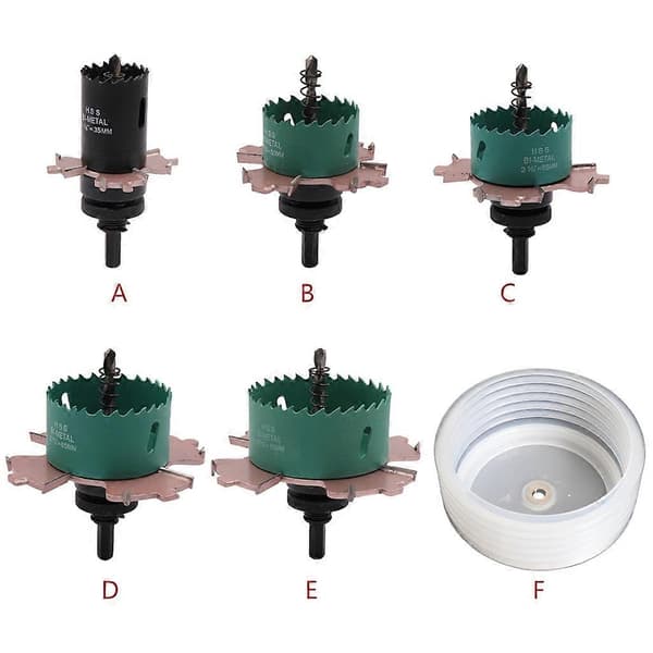 Downlight hullsag kutter bor bits hullkutter gipsplate hullboringssett-WELLNGS 75115X3