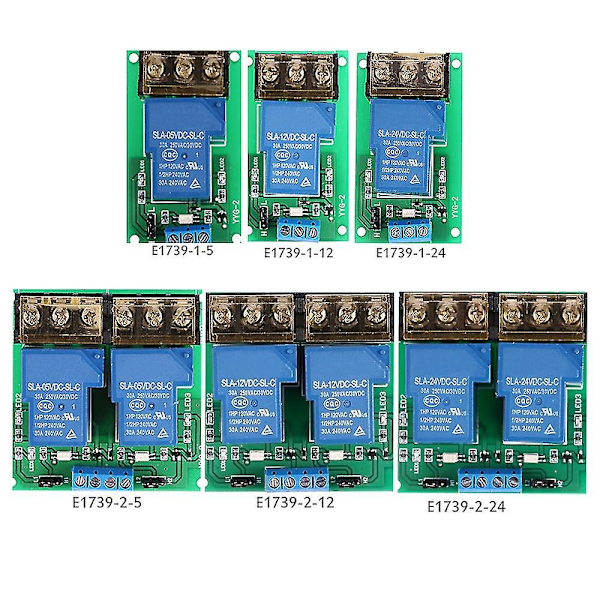 2-Kanals DC 24V 30A Relämodulkort Optokopplarisolering Hög/Låg Trigger-WELLNGS