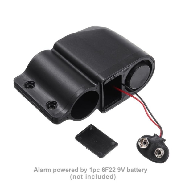 Anti-tyveri 105db Alarm fjernkontroll Sykkel Sykkelalarm Sirene-WELLNGS black