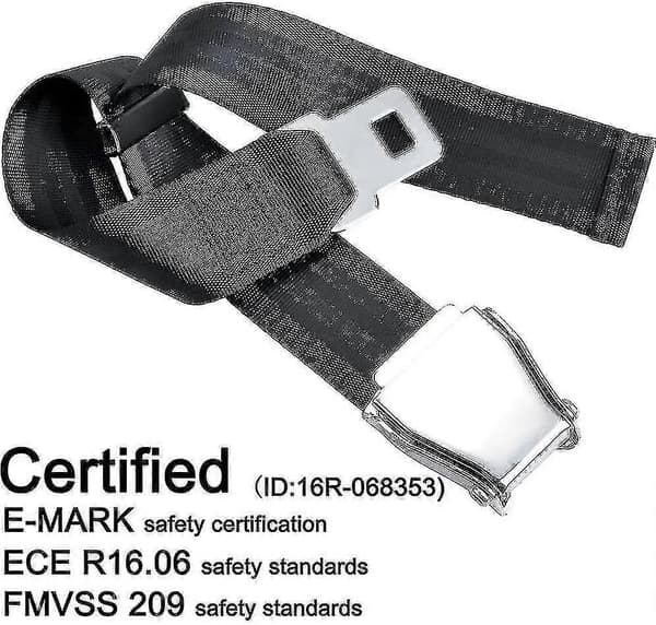 Bælteforlænger til fly E4-certificeret, justerbar fra 15,2 cm til 81,3 cm - WELLNGS