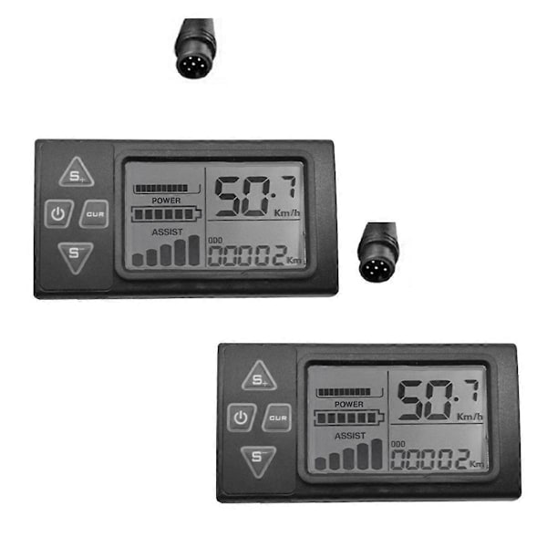 Elektrisk Cykel S861 LCD Skærm Display 6PIN til 24V 36V 48V Ebike Manuel Kontrol Speedmeter Vand-WELLNGS
