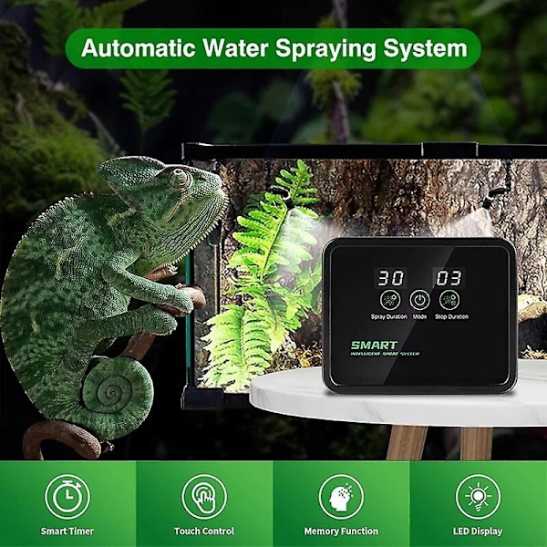 Vand Timere Intelligent Fogger Terrarier Luftfugter Elektronisk Timer Automatisk Tåge Regnskov Timing Spray System Kit Kontrol Sprinkler-WELLNGS with touch screen-US