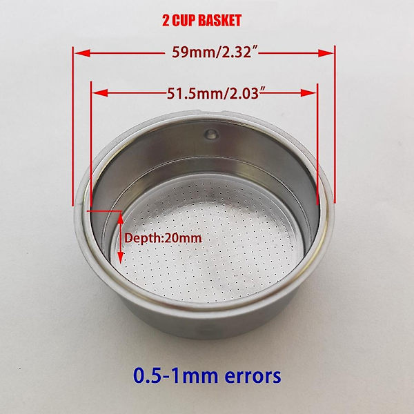 51mm pohjaton kahvin suodatin Portafilter Homix pidikkeelle 60mm 15-20bar Espresso Cof-WELLNGS