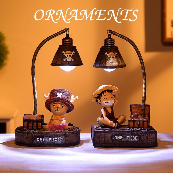 One piece model lampe harpiks japansk anime statue borddekoration med stearinlys-WELLNGS Monkey D Luffy