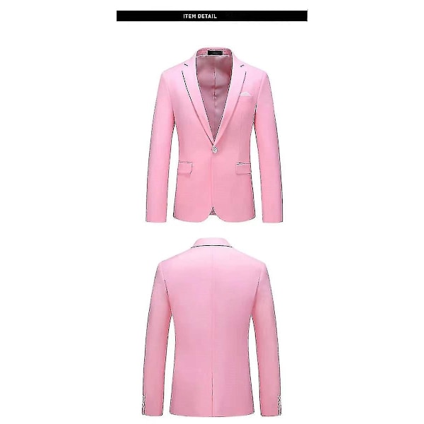 Moderne herreblazer til forretning og fritid - Slim fit jakkesæt - WELLNGS pink M