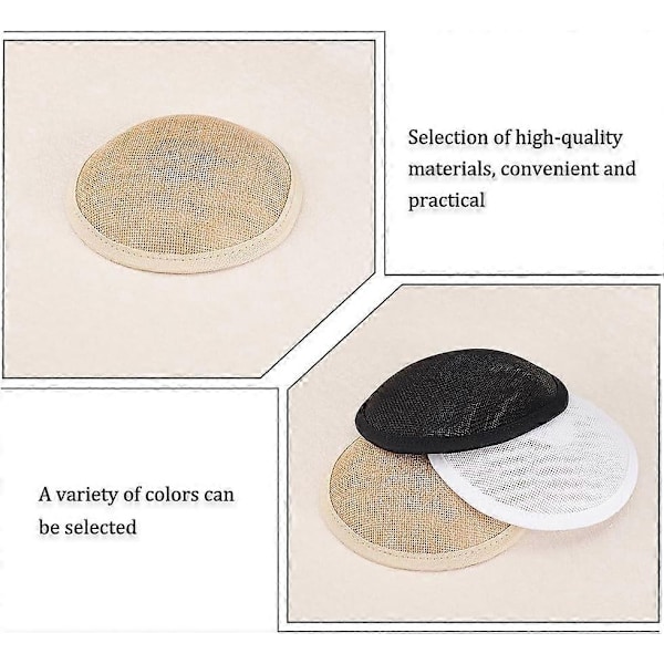 Färgad Rund Hattbas med Klämma 5,1 Tum Diameter Polyester Sinamy Rund Hattbas Charmig Hattbas Damhatttillverkning Hantverksmaterial - WELLNGS
