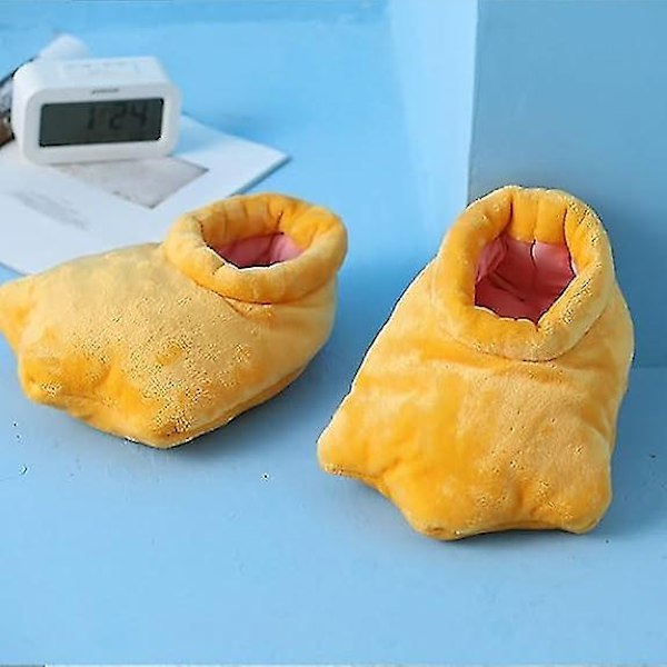 Andefødder Tøfler, Halloween Dame Andefødder Tøfler Vinter, Cosplay Monster Pote Plys Tøfler one size fits all Gul-WELLNGS
