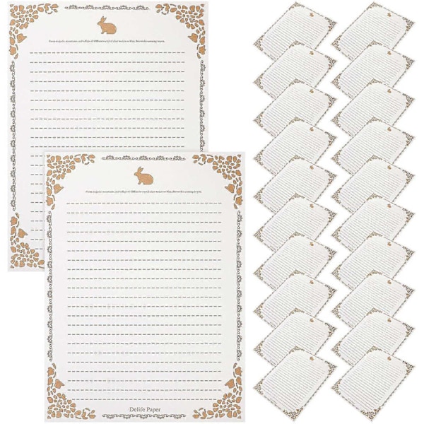 50 Dekorativa Brevpapper Vintage Papper Skrivpapper Retro Brevhuvud Blankt Brevpapper - WELLNGS Picture 2