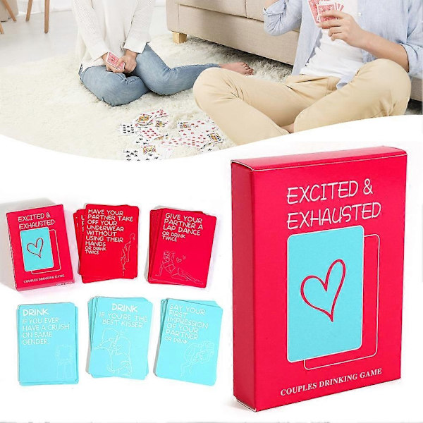 Par spændte udmattede sjove spil kort Interessante interaktive spil kort til date night-WELLNGS Sex Card