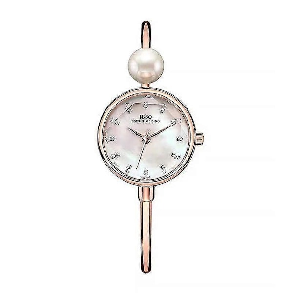 Tyylikäs hopeinen naisten kello ylellinen timanttikäsikello naisille vedenpitävä kuuluisa merkki muoti naisten rannekoru rannekello - WELLNGS Golden Watch Rose