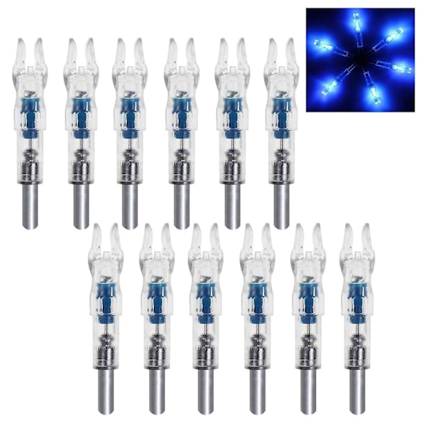 12 kpl LED-valaistu nokit Automaattiset nokit Valoisa jousiammunta Uudet valaistut nokit 6,2 mm:n jousiammuntaan Hunti-WELLNGS
