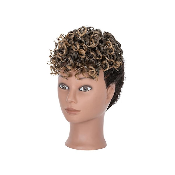 Afro Bangs 8 tum lockigt lugg extensions Clip in Bangs-WELLNGS black & blond
