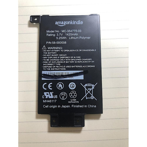 1420mah Mc-354775-05 S13-r1-d 58-000049 Batteri Kompatibel med Amazon Kindle Paperwhite 2/3 Kpw2 Kpw3+spor Nummer+værktøjer-WELLNGS