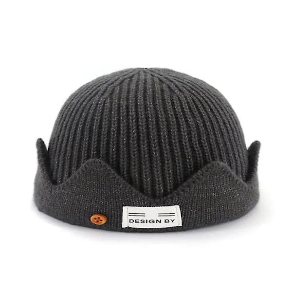 2020 Uusi korkealaatuinen talvi Riverdale Jughead Jones Cosplay neulottu pipo naisille ja miehille aihe eksklusiivinen kruunuhattu villa pehmeä miesten lippis-WELLNGS Dark Grey