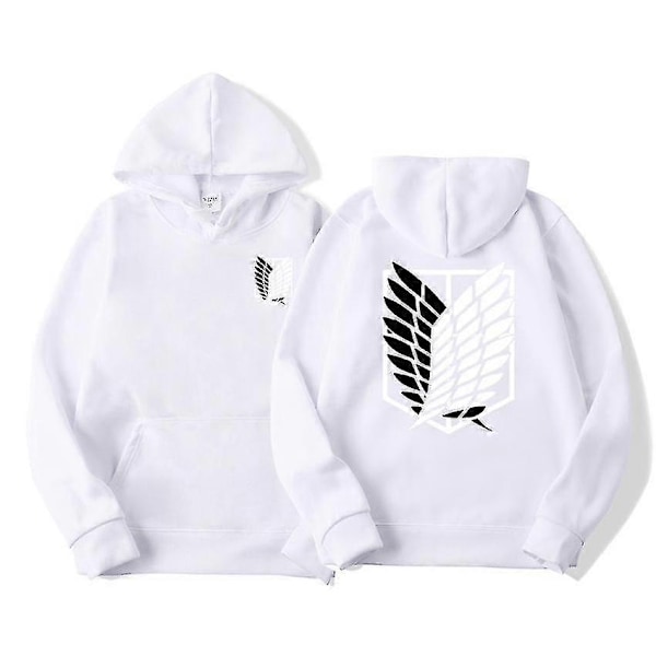 Attack on Titan Hoodie for Menn - Anime Hoodie, Streetwear Pullover, Harajuku Hoodie, Genser - WELLNGS green M