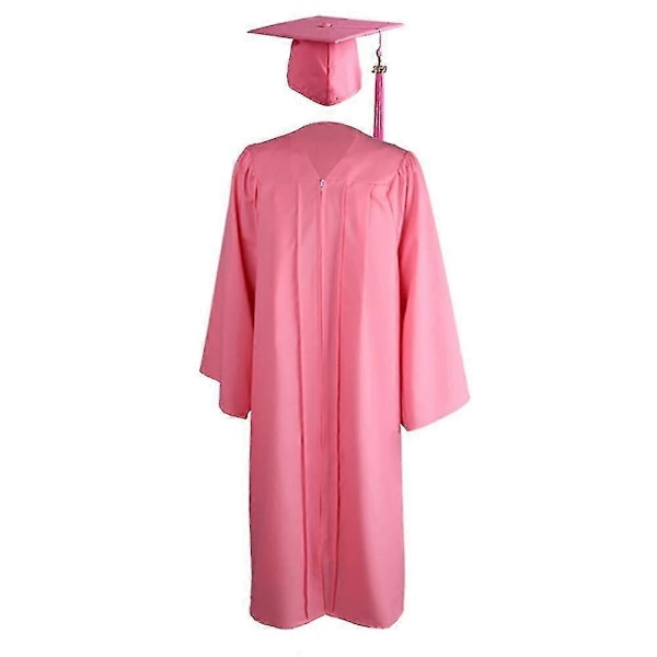 2025 Vuxen Dragkedja Universitet Akademisk Examensklänning Kappa Mortelbräda Hatt-WELLNGS Red S