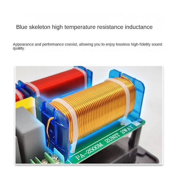 800W 2-vägs högtalarljudfrekvensdelare Diskant Bas 2 enheter Crossoverfilter DIY HIFI Hemmabio-WELLNGS 0 0