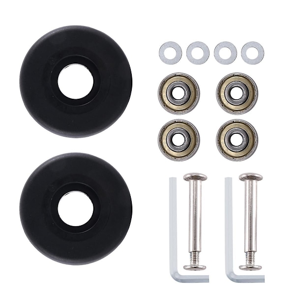50mm X 18mm Kuffertskuffer Udskiftningshjul, Pu Svingbare Casterhjul Kulstofstål Lejer Repa-WELLNGS