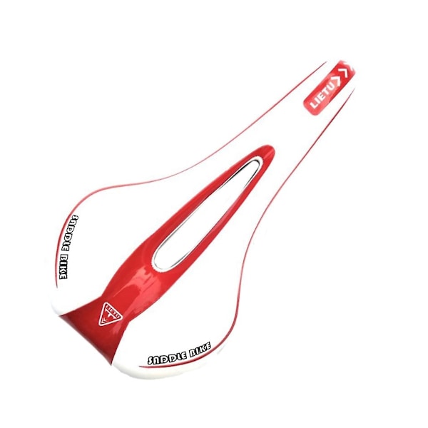 Cykelstol Cykelsadel Ersättning med Memory Foam-Kudde Cykelsadel-WELLNGS White red