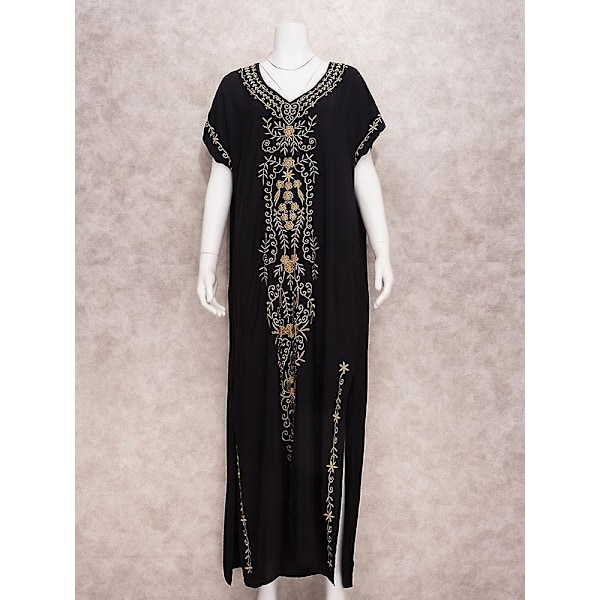 Broderet bomuldsbluse - WELLNGS Black