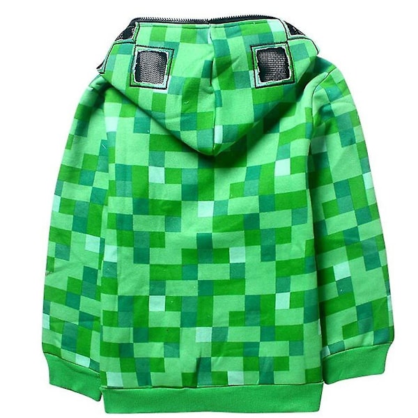 Minecraft Huppari Vetoketjullinen Lapset Poika Tyttö Hupullinen Paita Casual Pusero Top-WELLNGS 10-12 Years