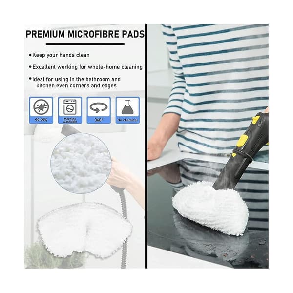 12 Dele Mikrofiber Klud Sæt, Tilbehør Kompatibel med Cleaner Easyfix SC2 SC3 SC4 SC5-WELLNGS