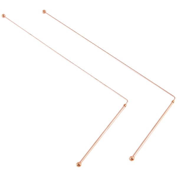 Copper Dowsing Rods - 99.9% Pure Copper 2PCS Divining Rods Energy Water Witching Detector-WELLNGS