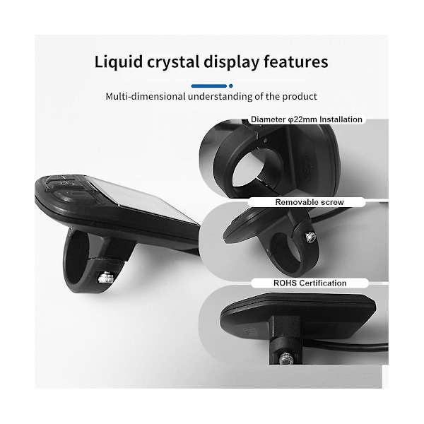 LCD TFT UKC3 Display Hastighet Batteritid Indikator for Elektrisk Sykkel 24V 36V 48V Motor Konvertering - WELLNGS