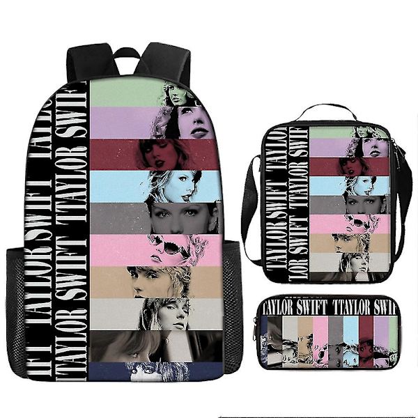 Taylor Swift Tredelt Skolesett for Studenter (Ryggsekk + Matpose + Pennal) - WELLNGS Product 1