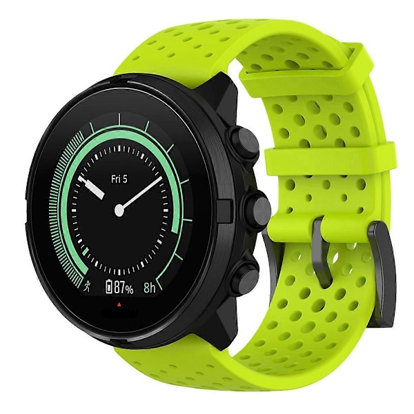Silikoninen kellon ranneke, yhteensopiva Suunto 9-WELLNGS:n kanssa Green