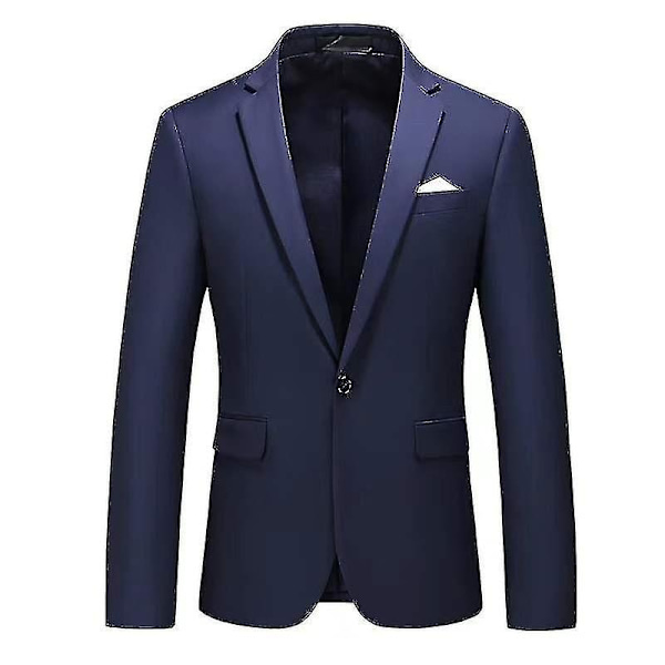 Moderne herreblazer til forretning og fritid - WELLNGS navy blue M