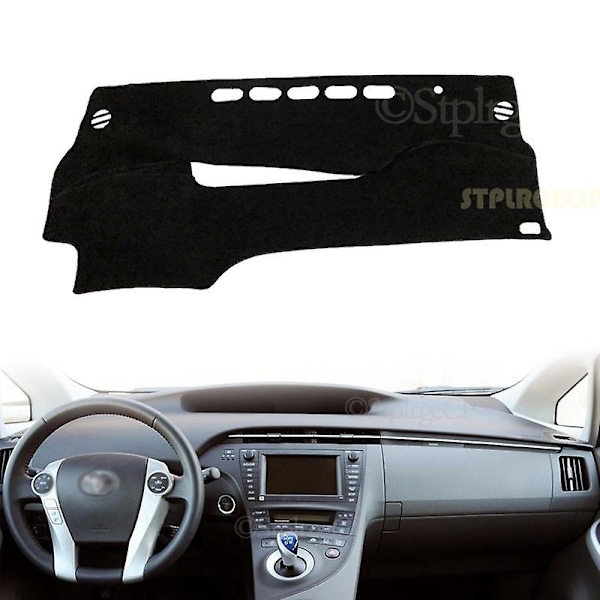 Antisladd halkmatta för instrumentpanel till Toyota Prius 30 2010~2015, solskydd, 2014 2013 2012-WELLNGS Right Hand Drive Brown Edge