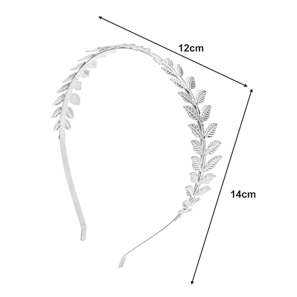 Græsk gudinde pandebånd guld blad gren hårbøjle krone brude bryllup hovedbeklædning græsk gudinde-WELLNGS Silver