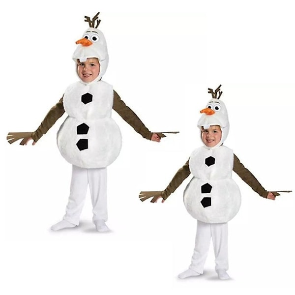 Frozen Olaf Deluxe Barnkostym Halloween Rollspel Kostym-WELLNGS XS