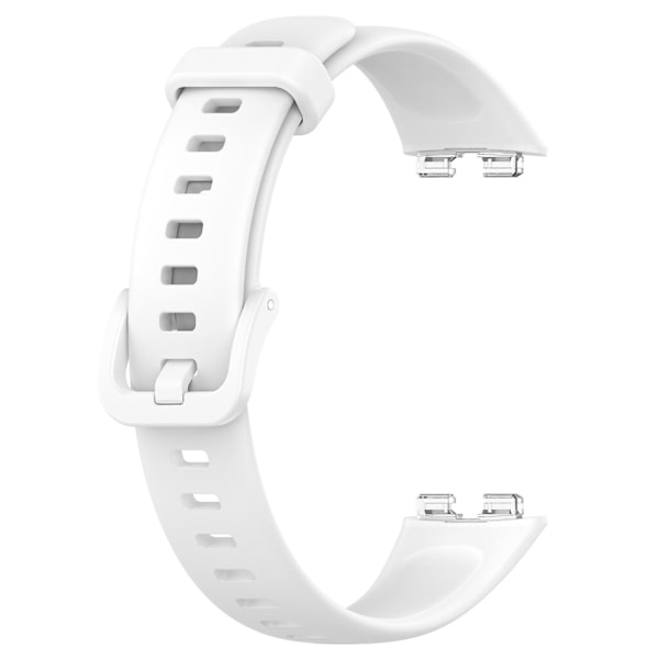 Kompatibel med Huawei Band 8 Silikonerem Vandtæt Blød Urrem - WELLNGS White Type F Huawei Band 8