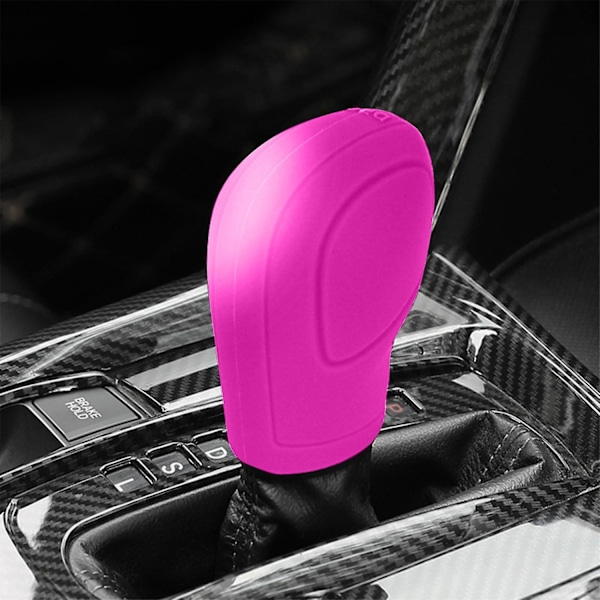 Växelspaksknoppsskydd för bil, elastiskt silikonskydd för automatisk växelspak, universellt halkfritt skydd för växelspaksknopp - WELLNGS Pink