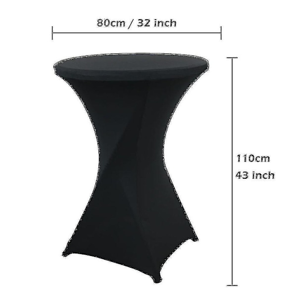 Cocktailbordsovertræk Stræk Spandex Cocktailbordsovertræk til Bryllup, Banket og Fest - WELLNGS Emerald 80*110cm