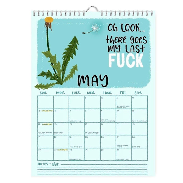 Her går vi igjen Kalender 2025, Morsom Kalender 2025 Planlegger, Nyhet Planleggings Veggkalender Notatblokker for Hjem Kontor-WELLNGS 1pc