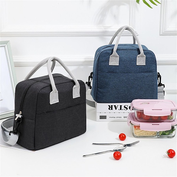 Lunch Bag Student Insulated Lunch Box Grå-WELLNESS grey