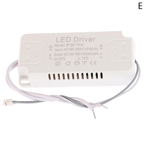 LED-driver 300mA-kort 8-24W 20-36W 30-50W 36-60W 50-70W 60-80W LED-strømforsyning - WELLNGS 50-70W