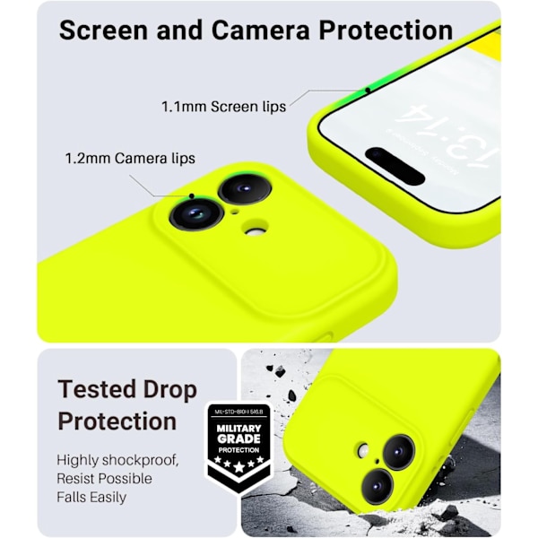 Støtsikkert MagSafe-kompatibelt deksel til iPhone 17 Pro Max - Fluorescerende gul jaune fluo iPhone 17 Pro Max