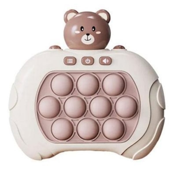 BROWN BEAR Pop It Game - Pop It Pro Light Up Game Quick Push Fid-WELLNGS
