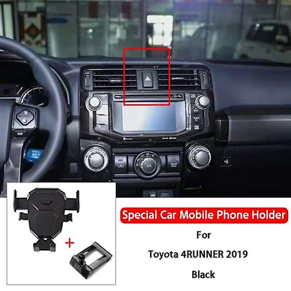 Biltelefonhållare för Toyota Land Cruiser Fj Avalon Reiz 4runner Harrier Venza - WELLNGS Black-06