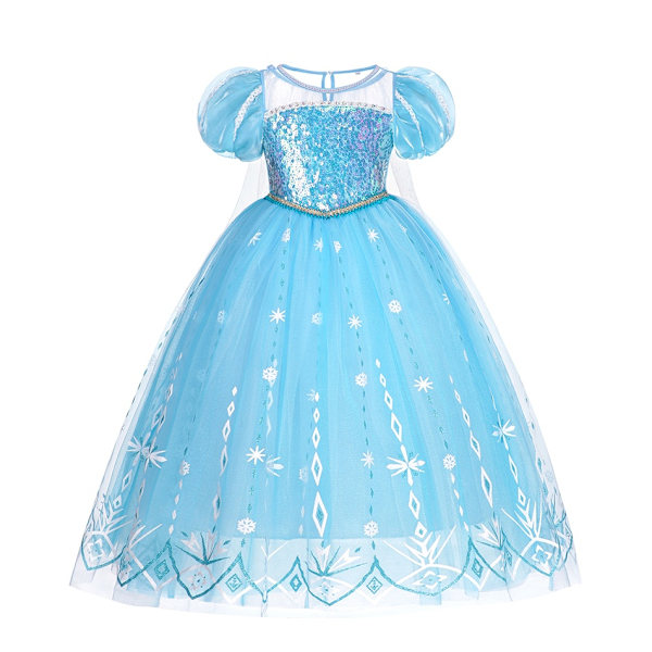 Disney Frozen Elsa Anna Prinsessa Mekko Tytöt Halloween Karnevaali Vaatteet Juhlat Lapset Roolipeli Lumikuningatar Lasten Puku Puku Elsa-WELLNGS Elsa 7 7-8T (Size 140)