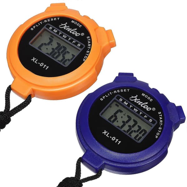 2 stk. Digitalt Stopur Timer Udendørs Sport Dommere Timer Digitalt Display Stopur - WELLNGS